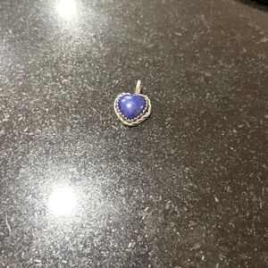 Lapis and Sterling heart pendant.  The earring pictured are sold separately.